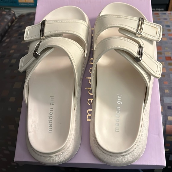 Madden Girl Shoes Madden Girl White Sandals Poshmark
